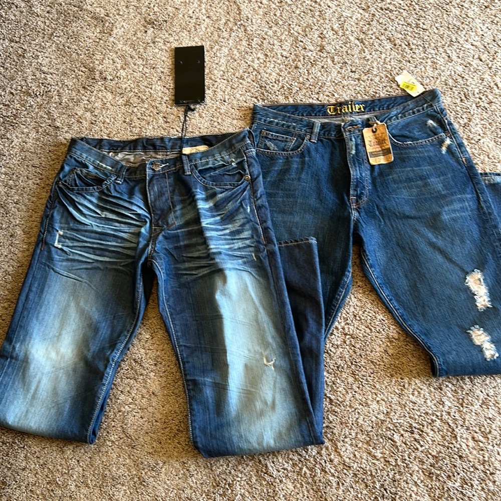 2 pair men’s jeans NWT 33x32